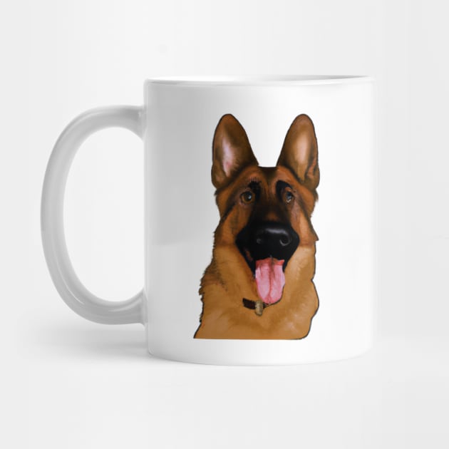 Cute German Shepherd Drawing by Play Zoo